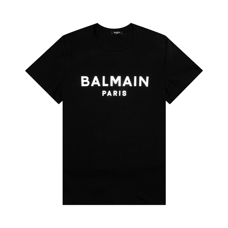 Balmain Eco Sustainable Foil T-Shirt "Noir/Argent"