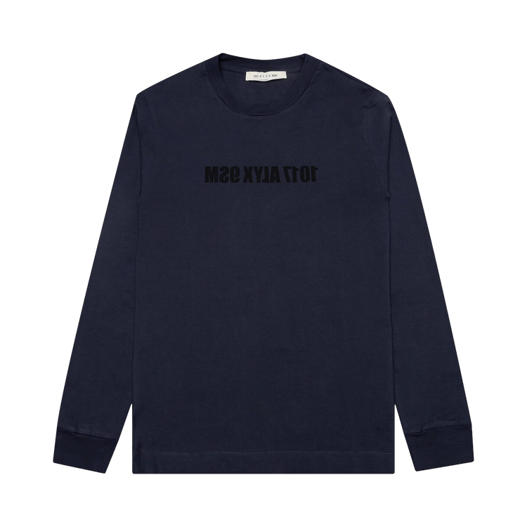 1017 ALYX 9SM Mirrored Logo Long-Sleeve Tee "Navy"