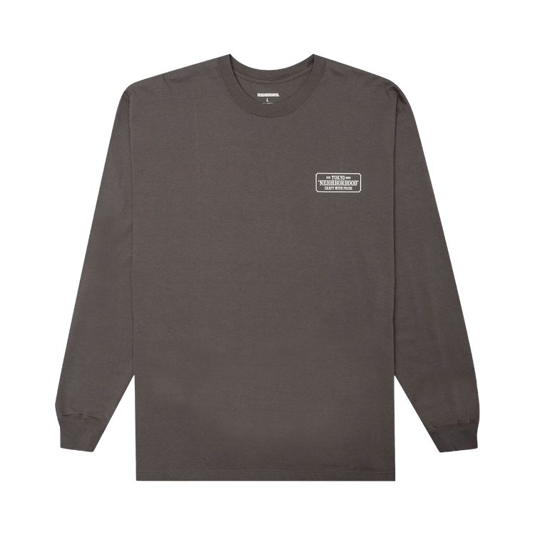 Neighborhood Bar & Shield Long-Sleeve C-Tee "Grey"
