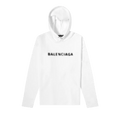 Balenciaga No Rib Hoodie "White"