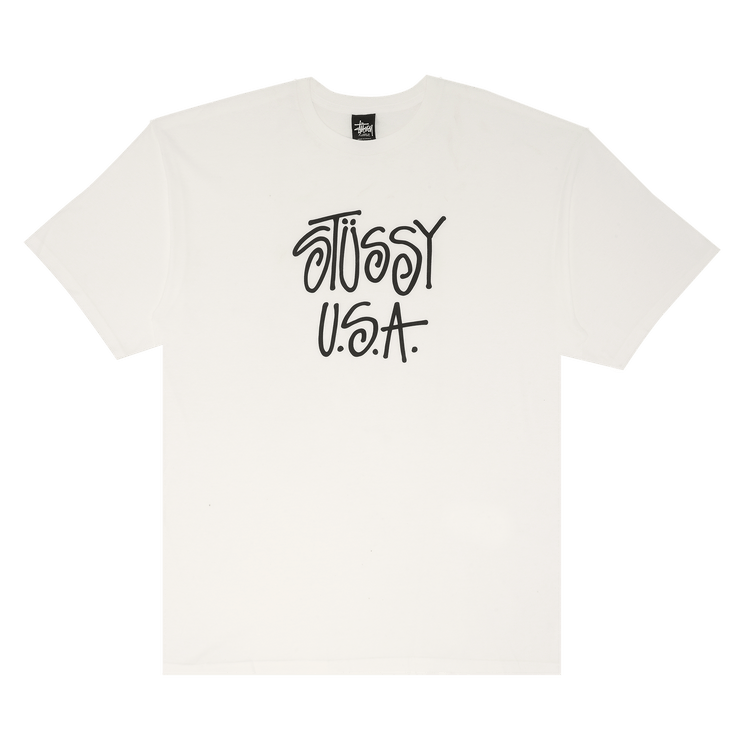 Stussy USA Tee "White/Black"
