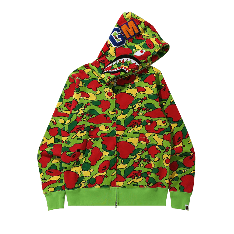 BAPE Sta Camo Shark Zip Hoodie "Multi"