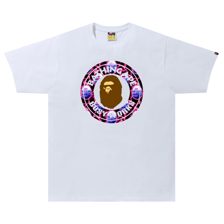 BAPE Lightning Busy Works Tee "White/Black"