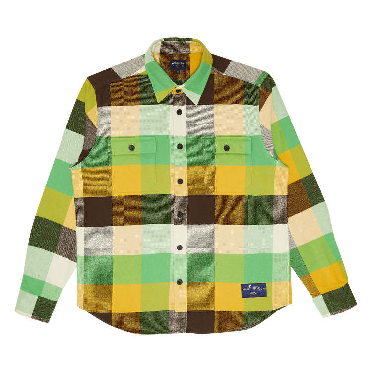 Noah Heavyweight Flannel "Brown/Green/Brown/Gold/Tan"