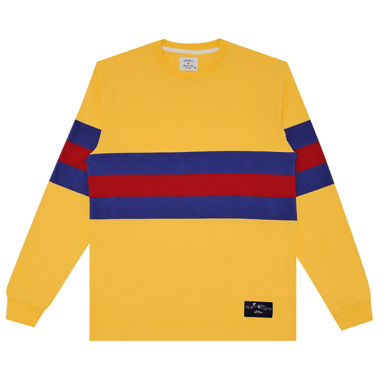 Noah Long-Sleeve Rugby Crew "Yellow/Marine/Dark Red"