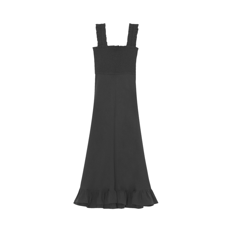 GANNI Crepe Dress "Black"