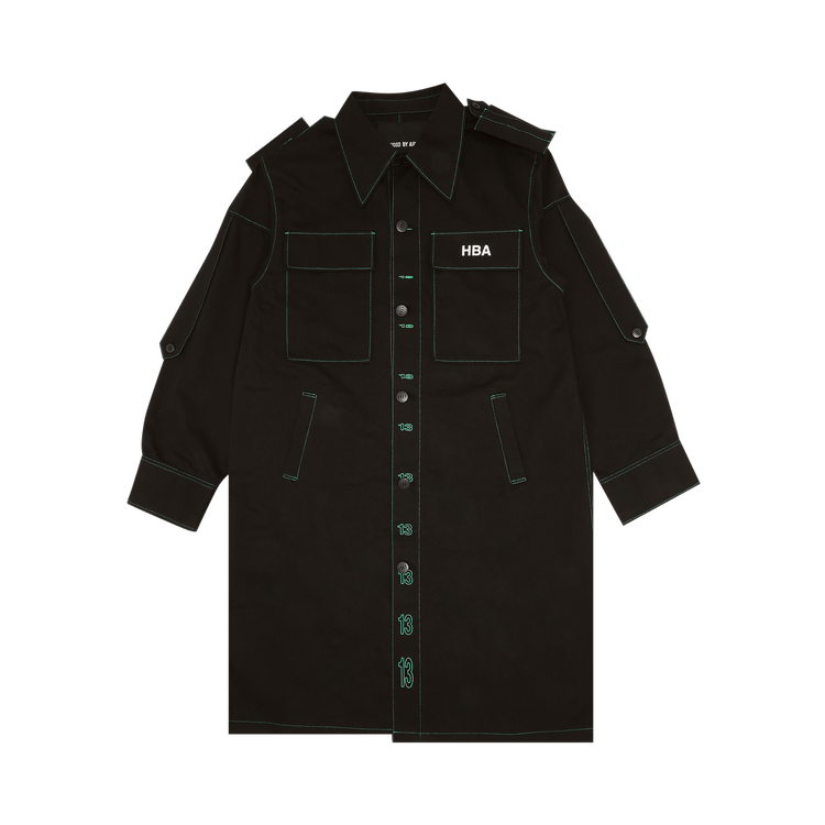 Hood By Air Twill Trench "Black"