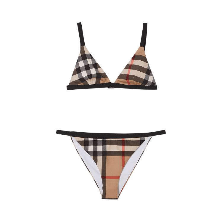 Burberry Vintage Check Triangle Bikini "Archive Beige"