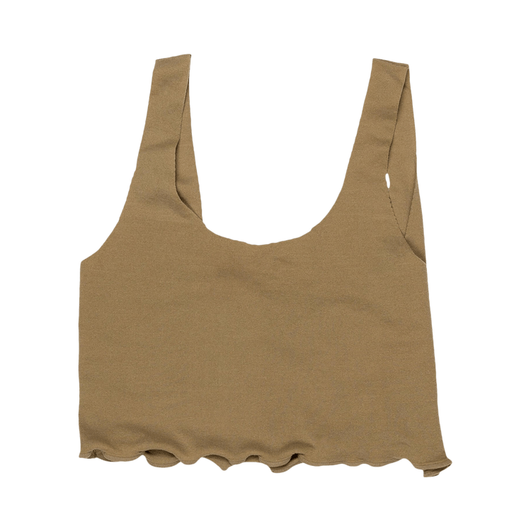Yeezy Scoop Neck Sleeveless Crop Top "Brown"