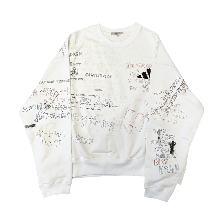 Yeezy Season 5 Handwriting Sweatshirt "Arctic"