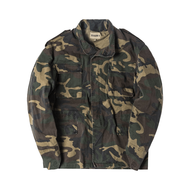 Yeezy Season 4 Camo Print Coat Oversized "Camo"