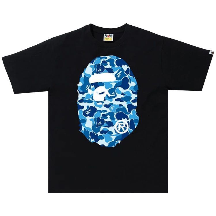 BAPE ABC Camo Big Ape Head Tee "Black/Blue"