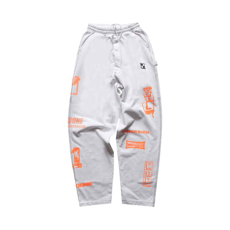 We11done Logo Carpenter Sweatpants "White"