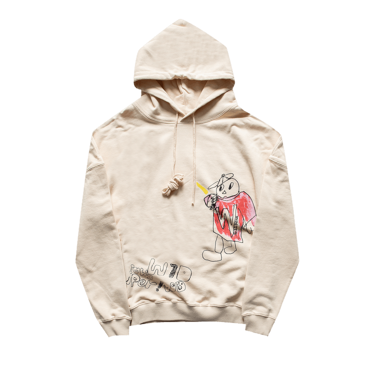 We11done Graffiti V2 Hoodie "Beige"