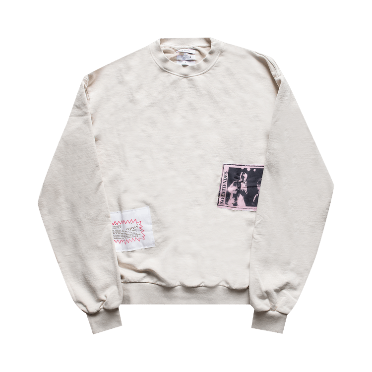 Mr. Saturday Patch Printed Crewneck "White"
