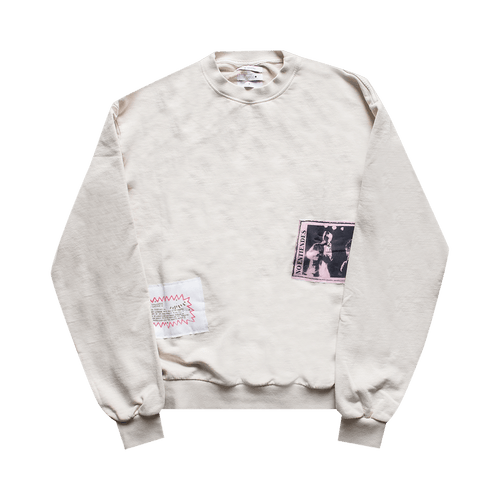 Mr. Saturday Patch Printed Crewneck "White"