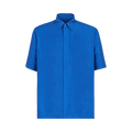 Fendi Silk Short-Sleeve Shirt "Zaffiro"
