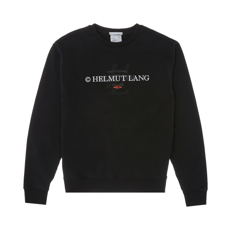 Helmut Lang Layer Logo Crewneck Sweatshirt "Black"
