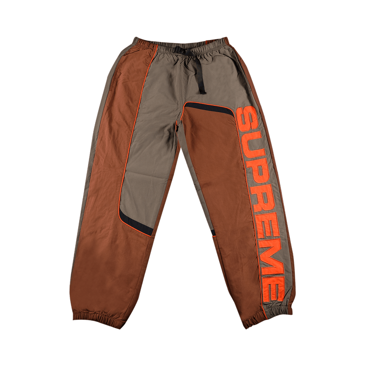 Supreme S Paneled Belted Track Pant "Brown"