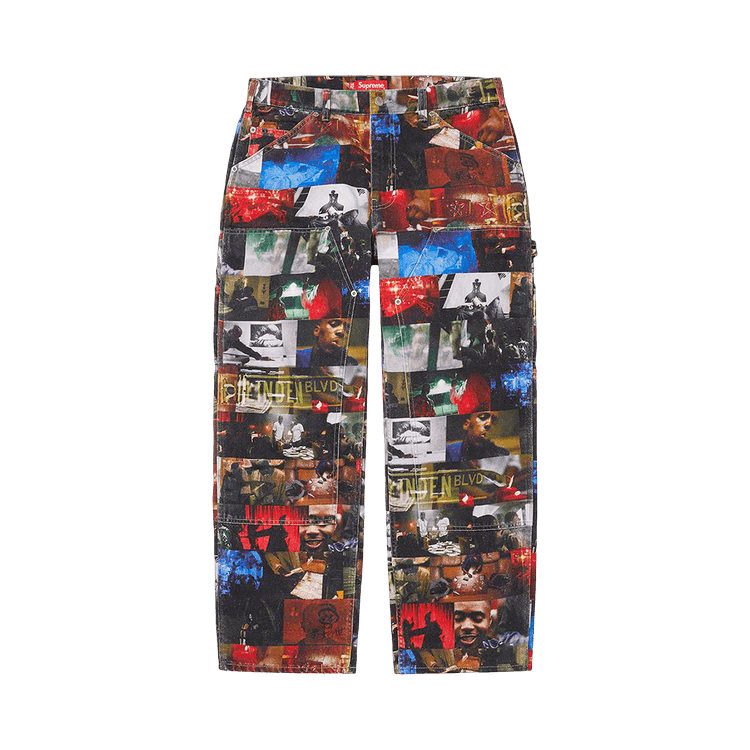 Supreme Nas and DMX Collage Double Knee Denim Painter Pant "Multicolor"
