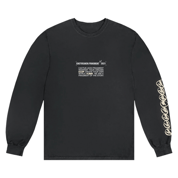 Cactus Jack by Travis Scott For Fragment Logo Long-Sleeve "Black"