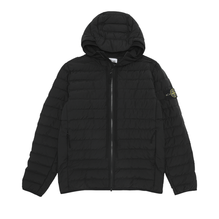 Stone Island Hooded Real Down Jacket "Black"