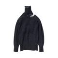 Y/Project Double Neck Oversized Sweater "Dark Grey/Blue"
