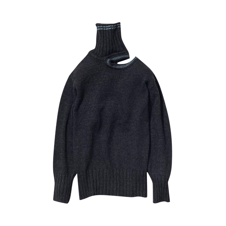 Y/Project Double Neck Oversized Sweater "Dark Grey/Blue"