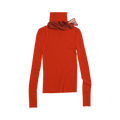Y/Project Turtle Neck Tulle Pull Sweater "Red"