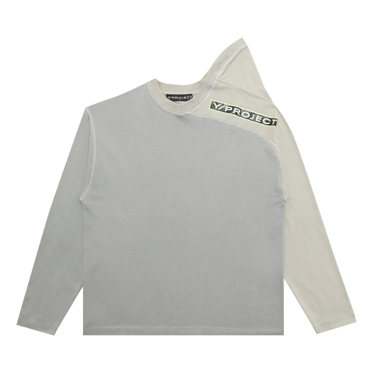Y/Project Clip Shoulder Long-Sleeve T-Shirt "Khaki/Beige"
