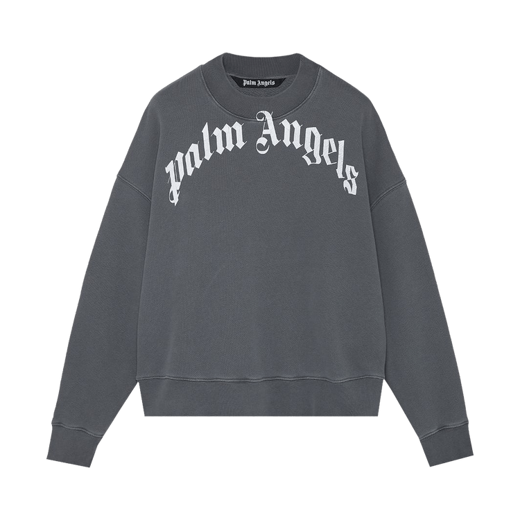 Palm Angels GD Curved Logo Crew "Black/White"