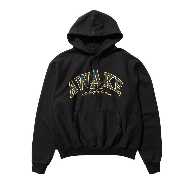Awake NY People's Champ Plaid Logo Hoodie 'Black'