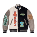 Awake NY Chenille Patches Varsity Jacket "Navy Combo"