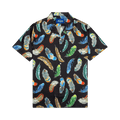 Awake NY Feathers Silk Shirt "Black"