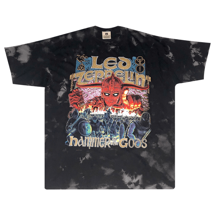 Vintage Led Zeppelin Hammer Of The Gods Tie Dye Tee "Black"
