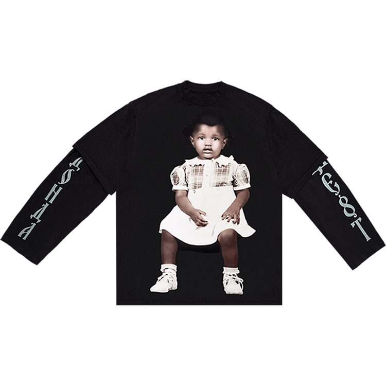 Kanye West Donda Chicago Listening Party Double-Sleeve T-Shirt "Black"