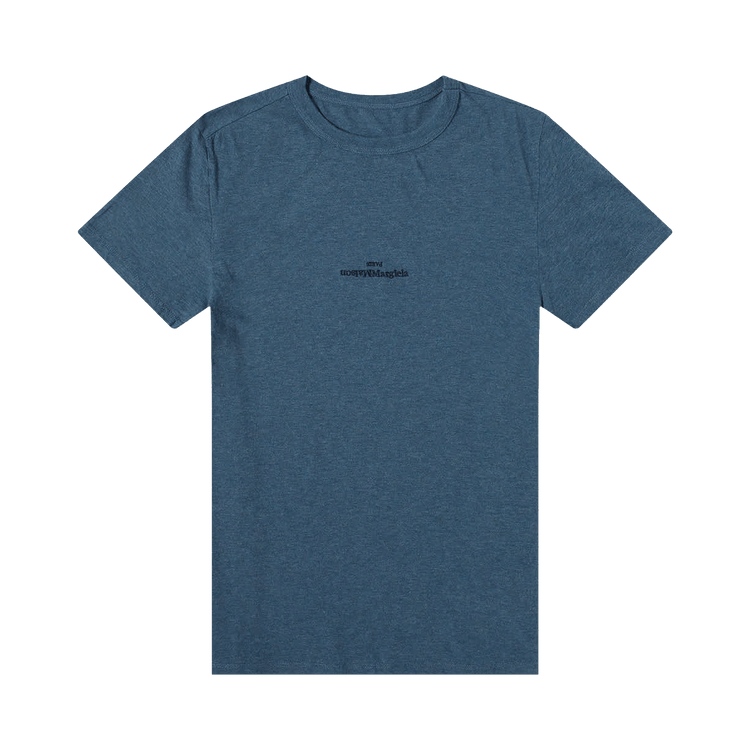Maison Margiela Upside-Down Logo Tee "Blue"