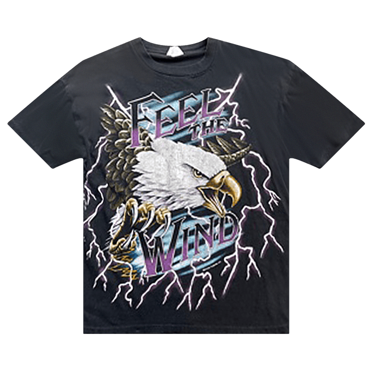 Vintage Feel The Wind Eagle Tee "Black"