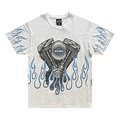 Vintage Harley Davidson Flame Tee "Grey"