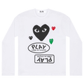 Comme des Garçons PLAY Multi Logo Long-Sleeve T-Shirt "White"