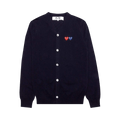 Comme des Garçons PLAY Double Heart Cardigan "Navy"