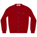 Comme des Garçons PLAY Double Heart Cardigan "Red"