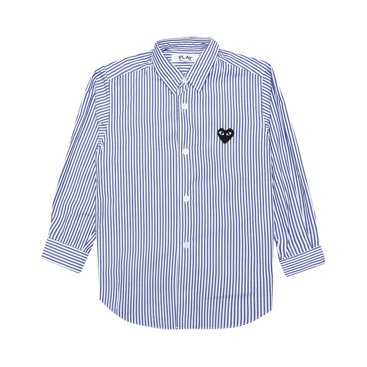 Comme des Garçons PLAY Long-Sleeve Striped Shirt "White/Blue"