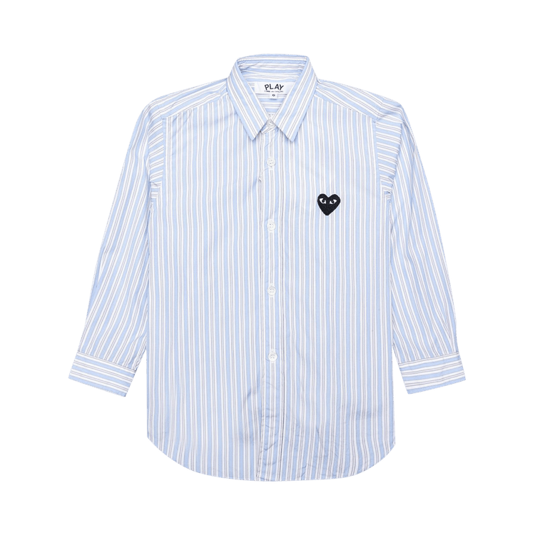 Comme des Garçons PLAY Long-Sleeve Striped Shirt "White/Light Blue"