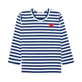 Comme des Garçons PLAY Striped Long Sleeve T-Shirt "White/Blue"