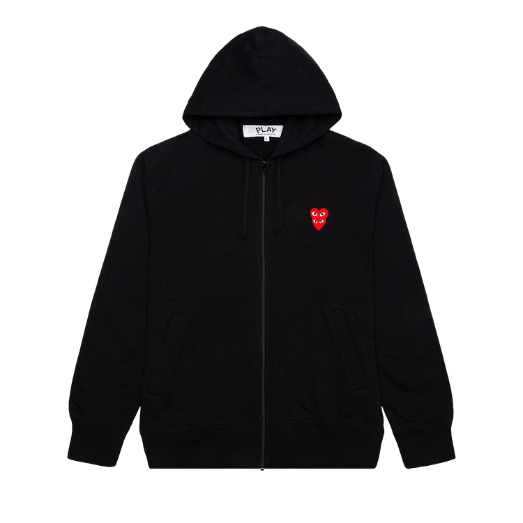 Comme des Garçons PLAY Stacked Heart Hooded Sweatshirt "Black"