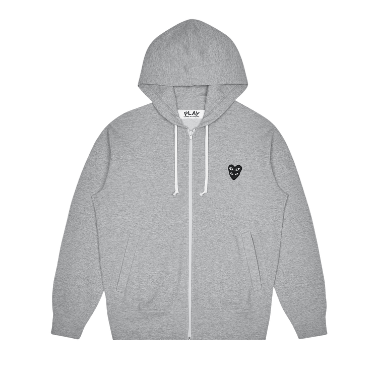 Comme des Garçons PLAY Stacked Heart Hooded Sweatshirt "Grey"