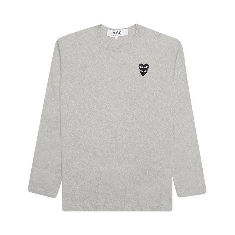 Comme des Garçons PLAY Stacked Heart Long-Sleeve T-Shirt "Grey"