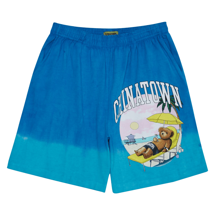 Chinatown Market Beach Bear Short "Blue Tie Dye"