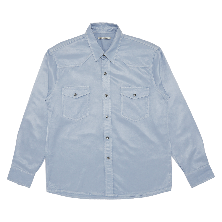 Our Legacy Satin Shirt "Blue"